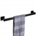 Aothpher Classic Wall Mounted Stainless Steel Bathroom Towel Bar Kitchen Towel Rail Rack Single Layer  Matte Black - B073CSHBHQ